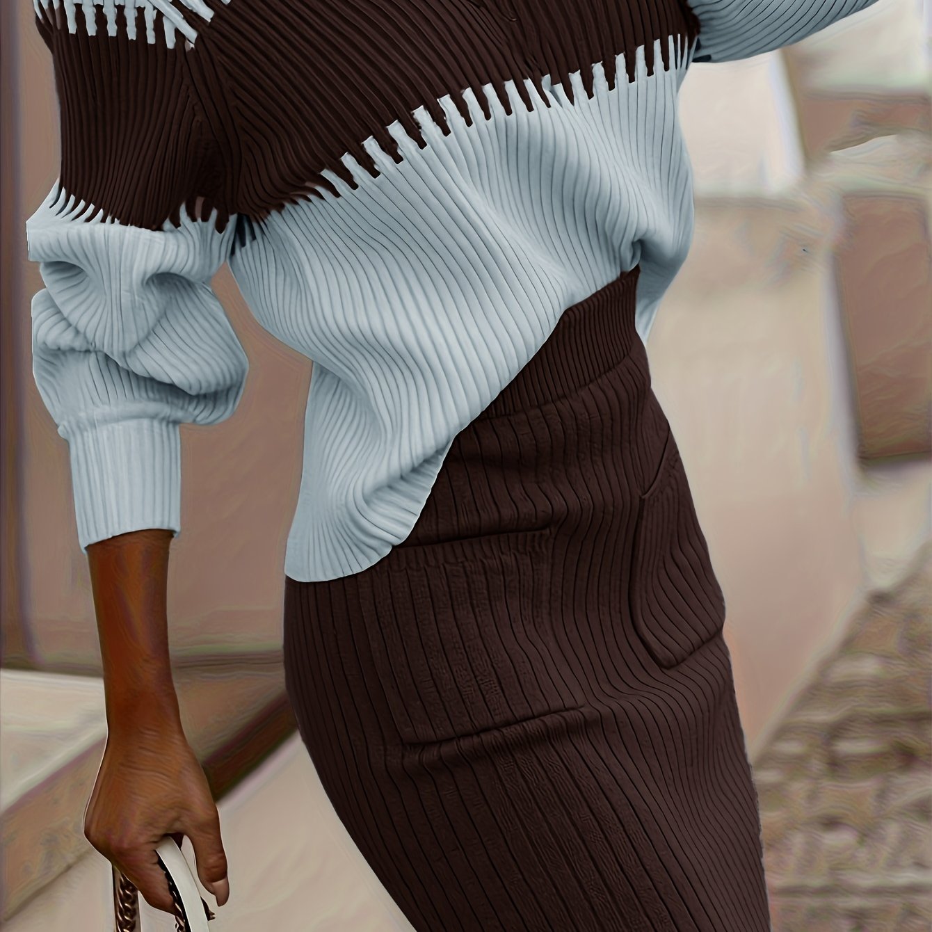 Light Blue with Dark Coffee / XXL